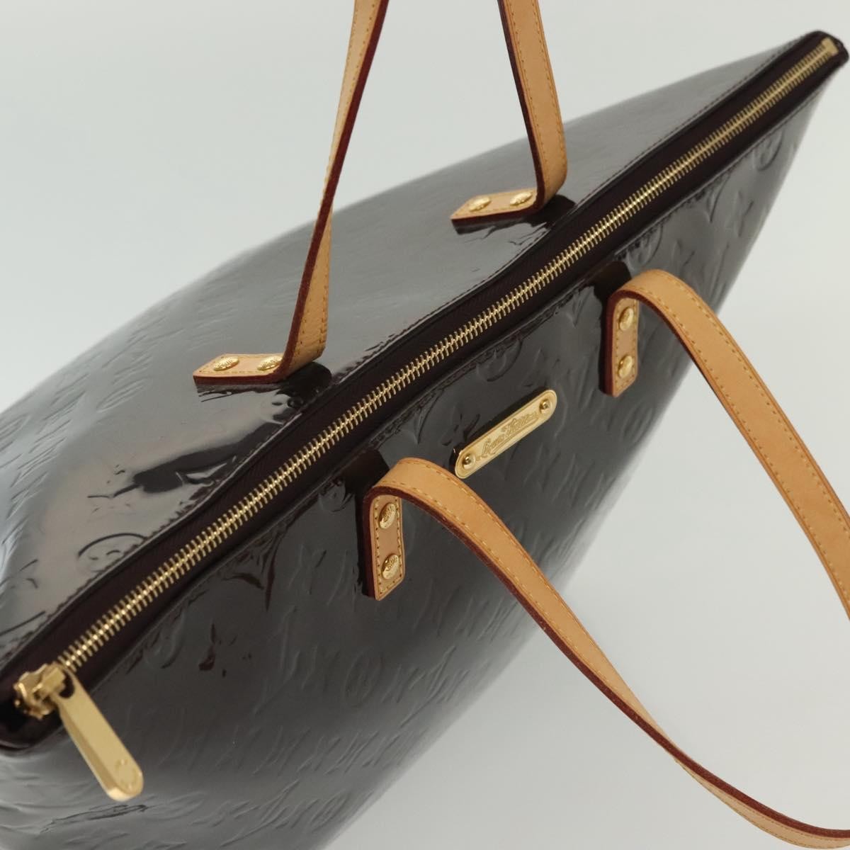 Louis Vuitton Bellevue Handbag Monogram Vernis, PURPLE, PATENT_LEATHER, Tote bag