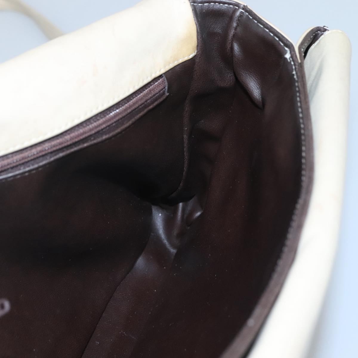 Bally Vintage Chain Shoulder Bag Quilted Leather, BEIGE, LEATHER, Shoulder bag