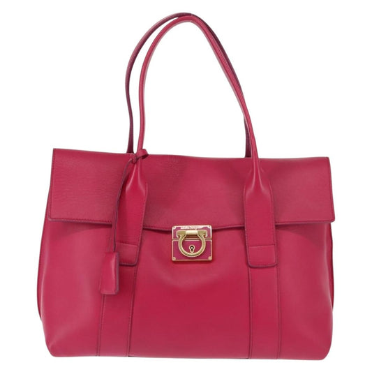 Salvatore Ferragamo Sookie Satchel Leather, PINK, LEATHER, Handbag