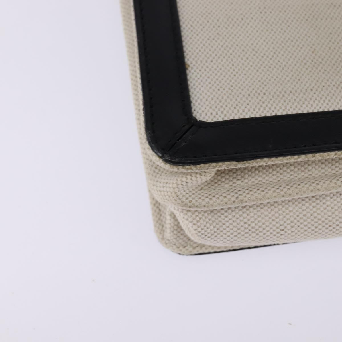 Balenciaga Navy Pochette Canvas and Leather, WHITE, CANVAS, Clutche & pouche