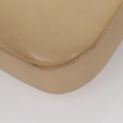 Salvatore Ferragamo Gancini Shoulder Bag Leather, BEIGE, LEATHER, Shoulder bag