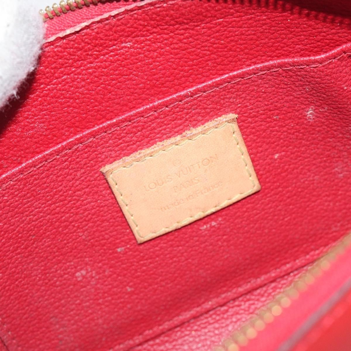 Louis Vuitton Cosmetic Pouch Monogram Vernis, RED, PATENT_LEATHER, Toiletry Case