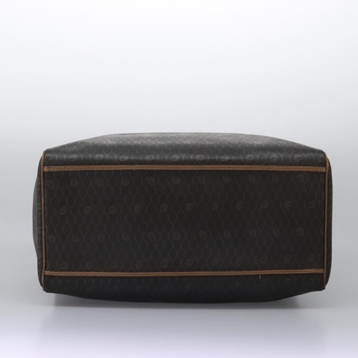 Christian Dior Vintage Honeycomb Boston bag Canvas and Leather, BLACK, CANVAS, Travel bag