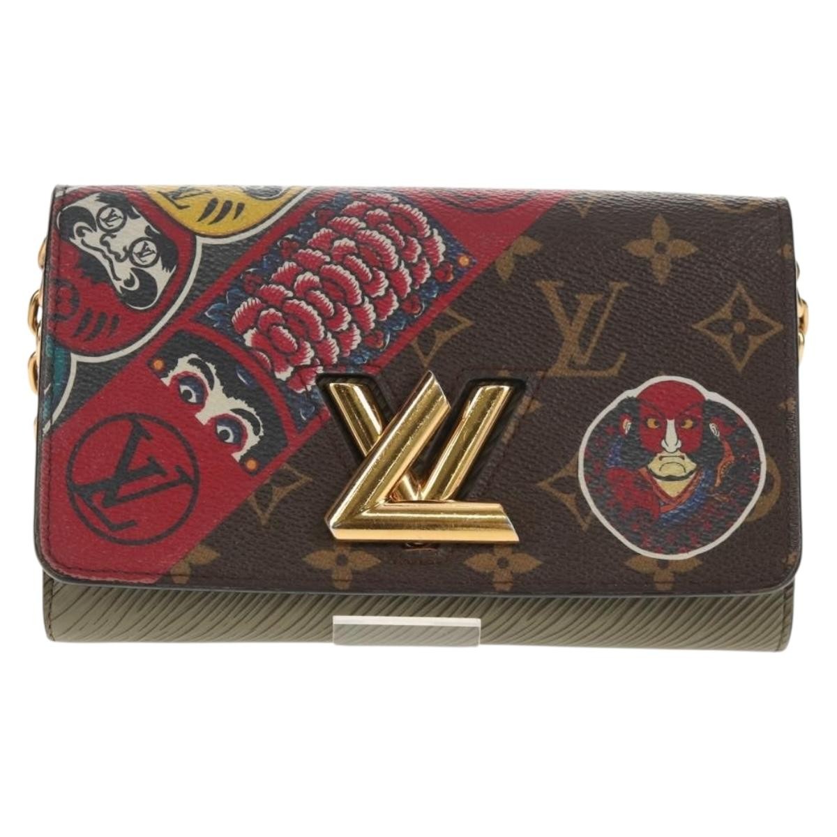 Louis Vuitton Twist Chain Wallet Limited Edition Kabuki Stickers Monogram Canvas, MULTICOLOUR, CANVAS, Clutche & pouche