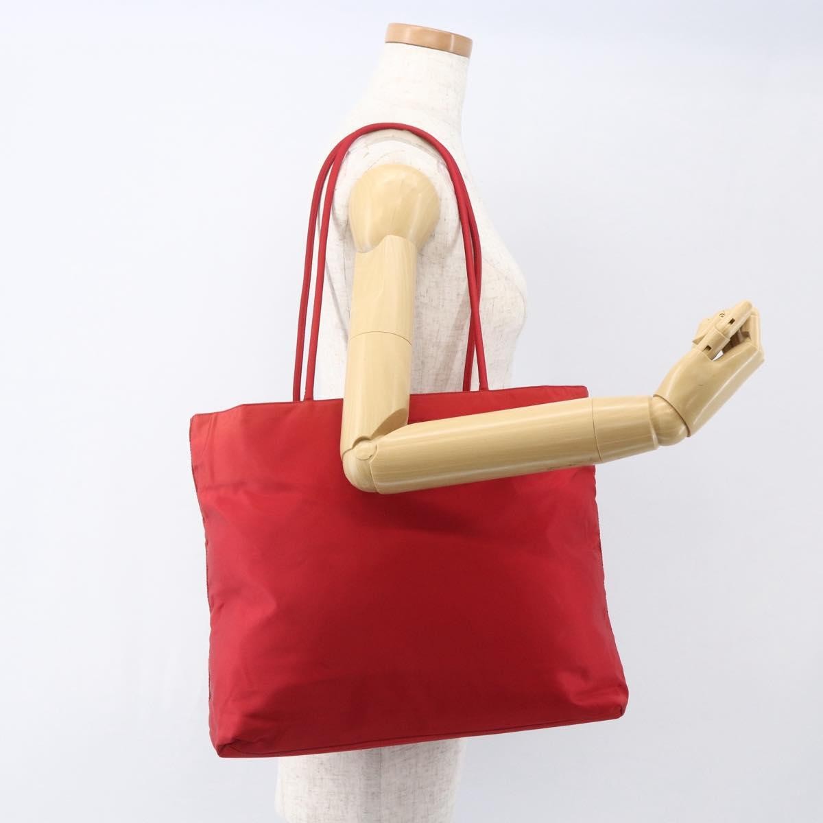 Prada Vintage Zip Tote Tessuto, RED, NYLON, Tote bag