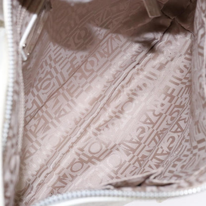 Salvatore Ferragamo Gancini Shoulder Bag Leather, WHITE, LEATHER, Shoulder bag