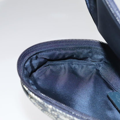 Christian Dior Vintage Saddle Coin Purse Diorissimo Canvas, NAVY, CANVAS, Wallets