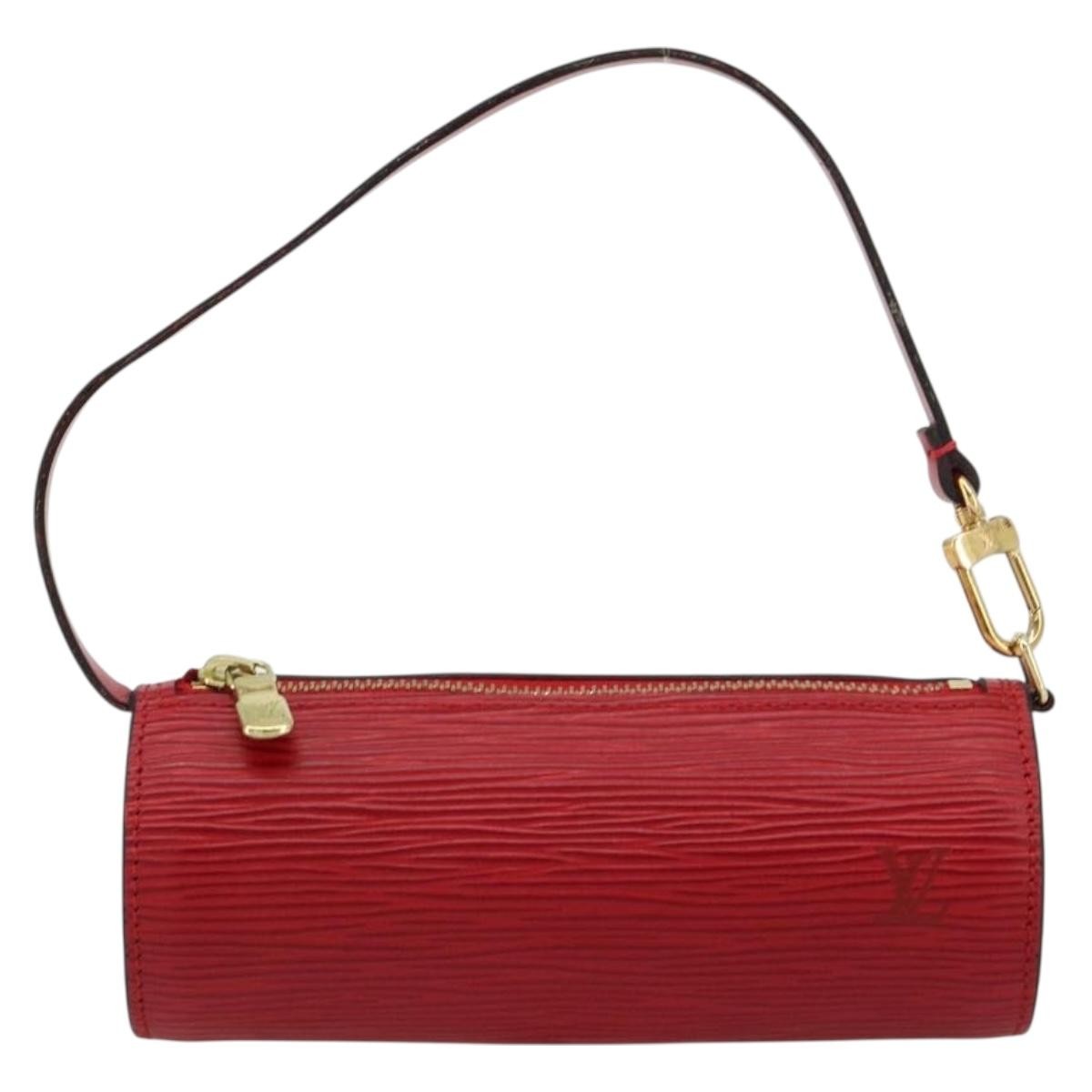 Louis Vuitton Soufflot Pochette Epi Leather, Red, Leather, Clutch
