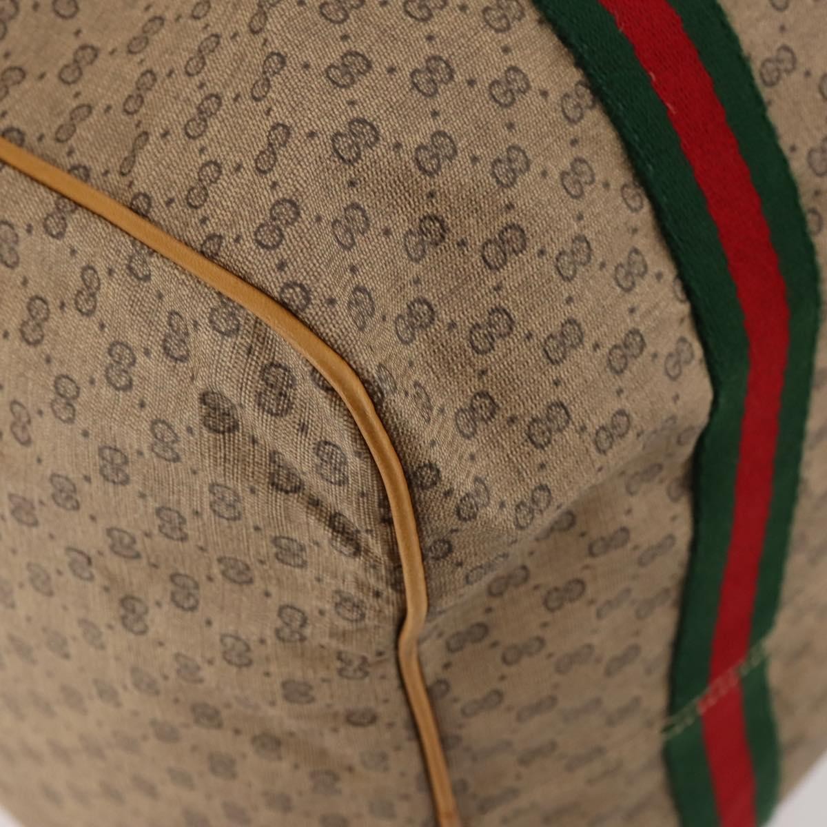 Gucci Web Trim Weekend Duffle Bag GG Coated Canvas, BEIGE, CANVAS, Travel bag