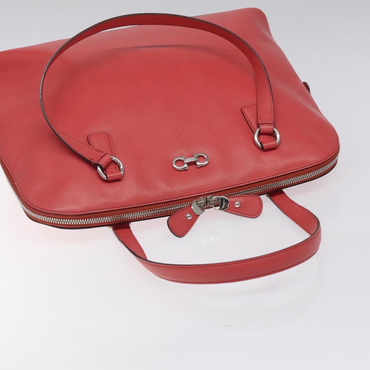 Salvatore Ferragamo Gancini handbag Leather, PINK, LEATHER, Handbag