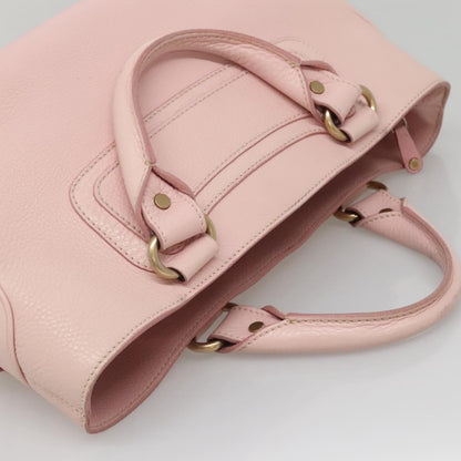 Celine Boogie Satchel Leather, PINK, LEATHER, Handbag