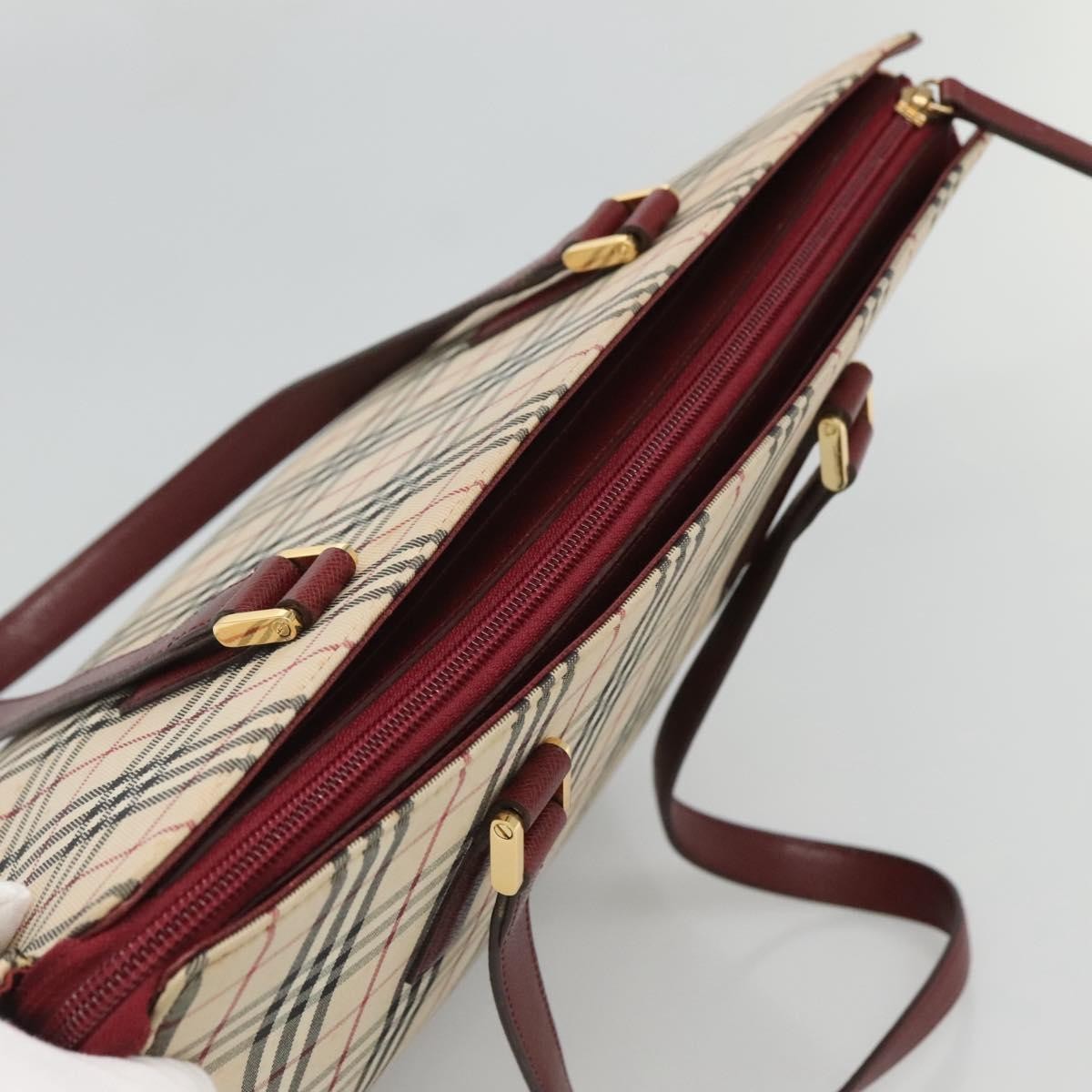 Burberry Nova Check Tote canvas check pattern, BEIGE, CANVAS, Tote bag