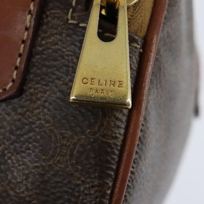 Celine Vintage Macadam Shoulder Bag Canvas, BROWN, CANVAS, Shoulder bag