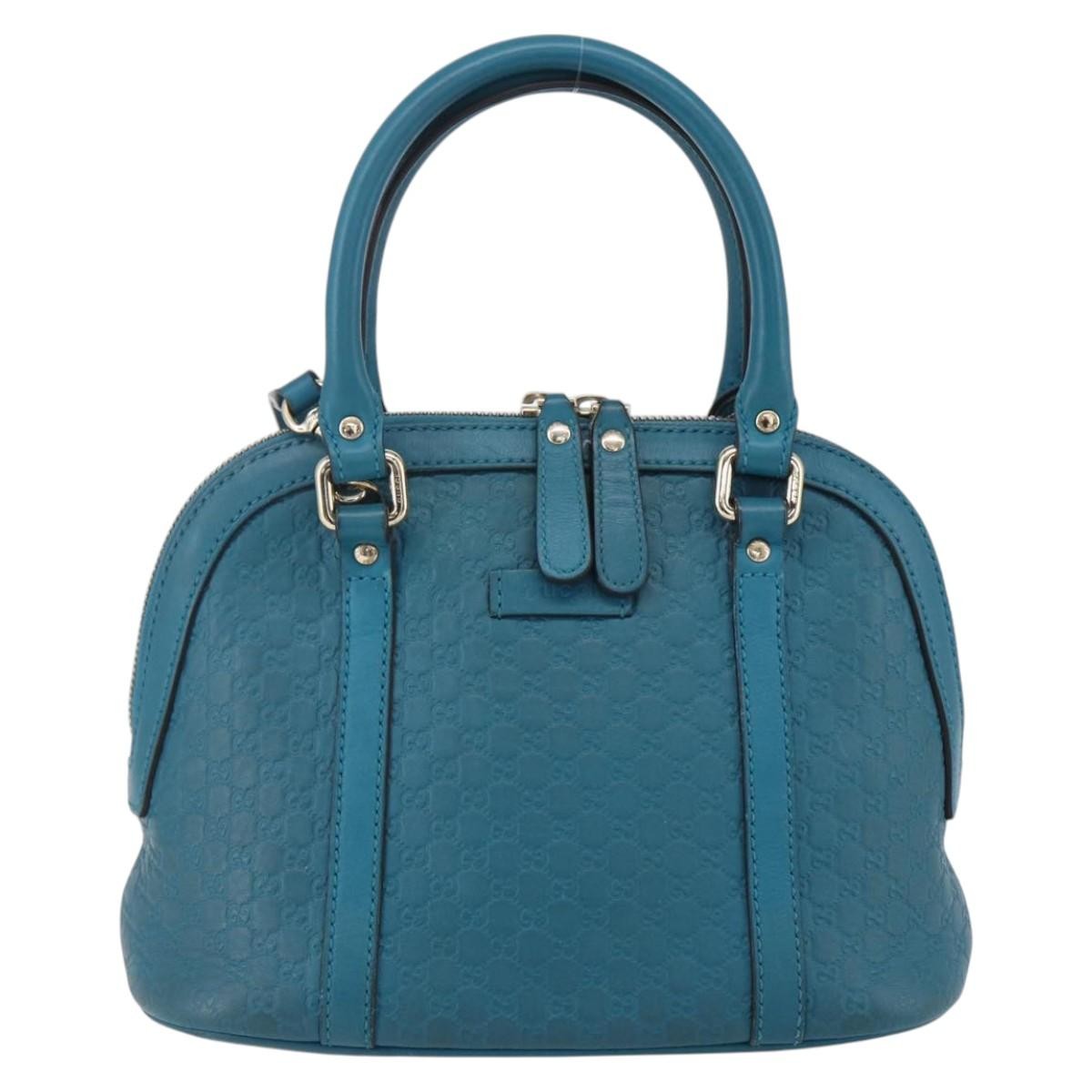 Gucci Convertible Dome Satchel Guccissima Leather, TURQUOISE, LEATHER, Handbag
