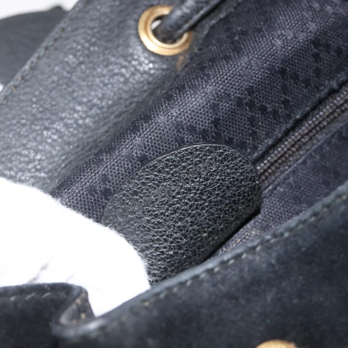 Gucci Gucci bamboo backpack daim, Black, Denim, Backpack