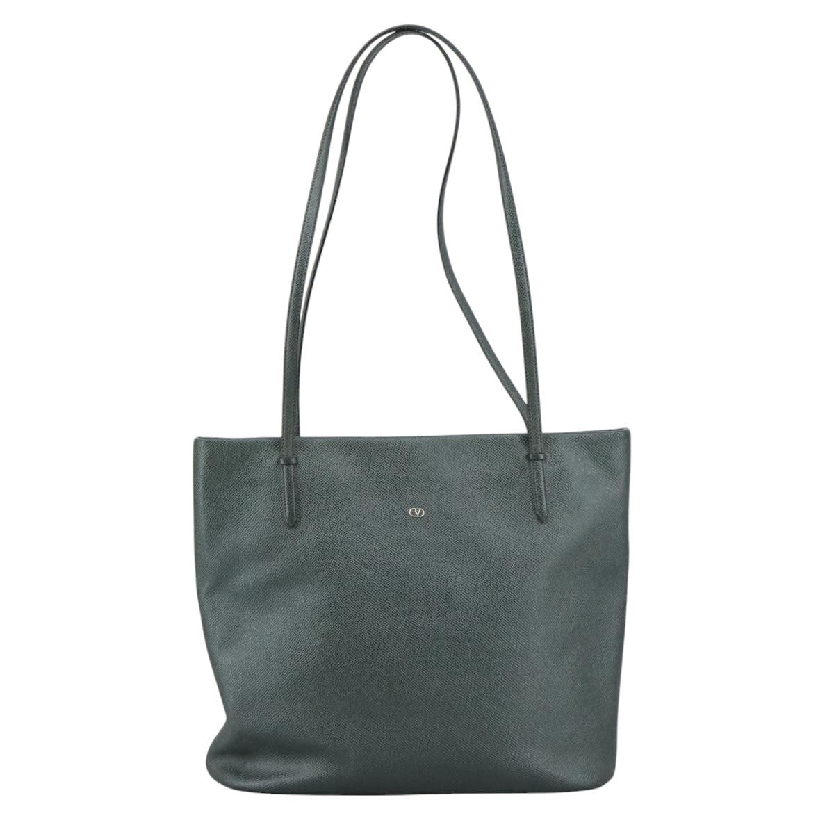 Valentino Garavani Vlogo tote bag Leather, GRAY, LEATHER, Tote bag