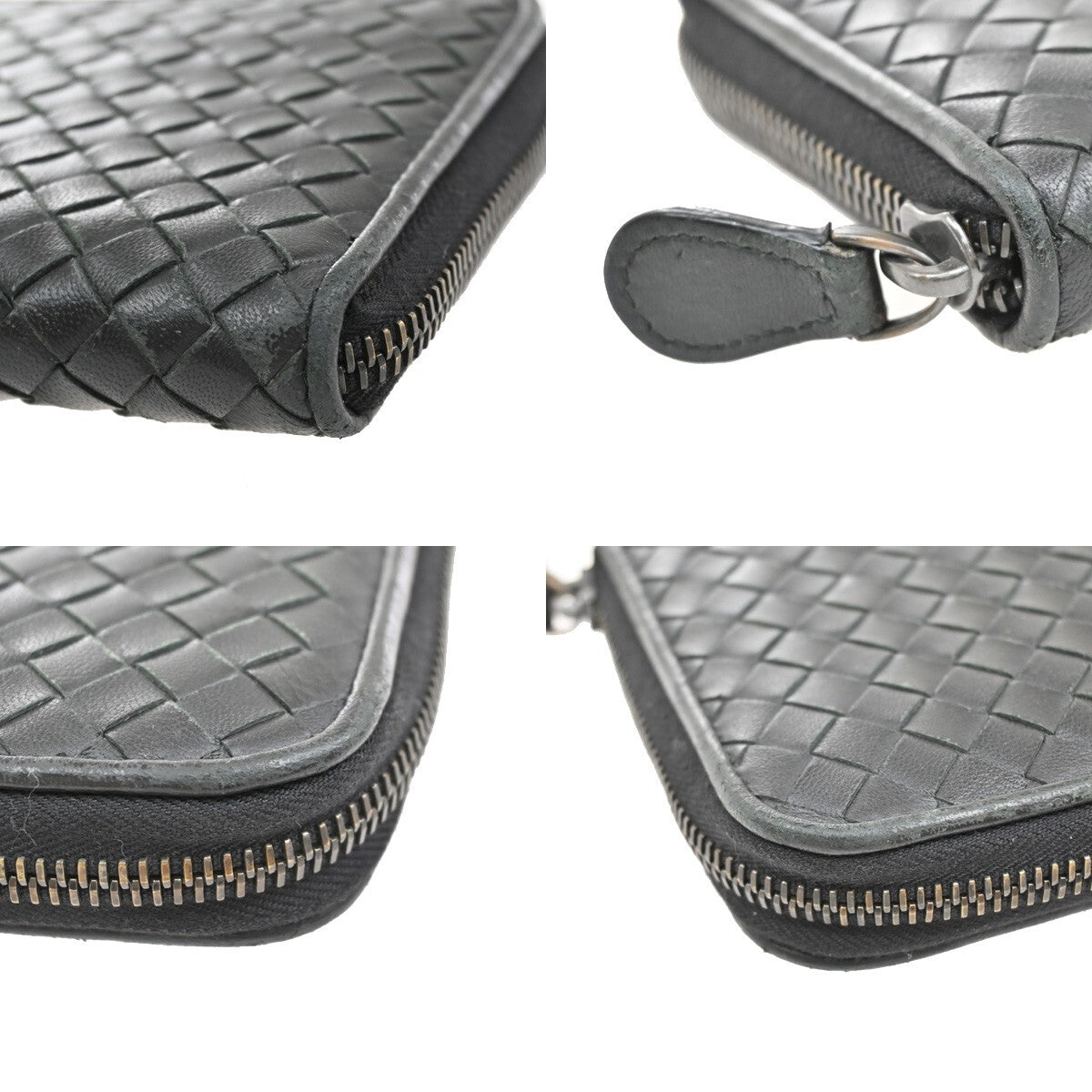 Bottega Veneta Intrecciato Wallet Leather, BLACK, LEATHER, Wallets