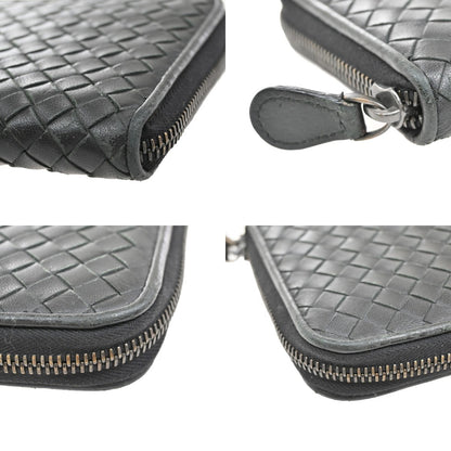 Bottega Veneta Intrecciato Wallet Leather, BLACK, LEATHER, Wallets