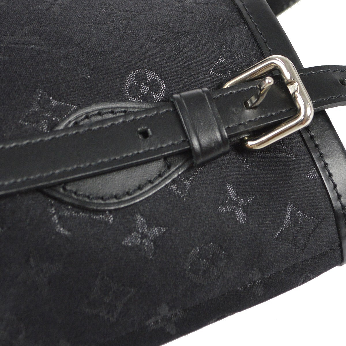 Louis Vuitton Bucket Bag Monogram Satin, BLACK, SATIN, Shoulder bag