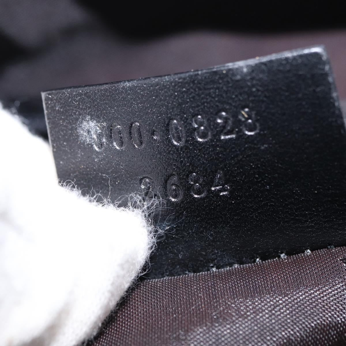 Gucci Vintage Bamboo Handle Bag Leather, BLACK, LEATHER, Handbag