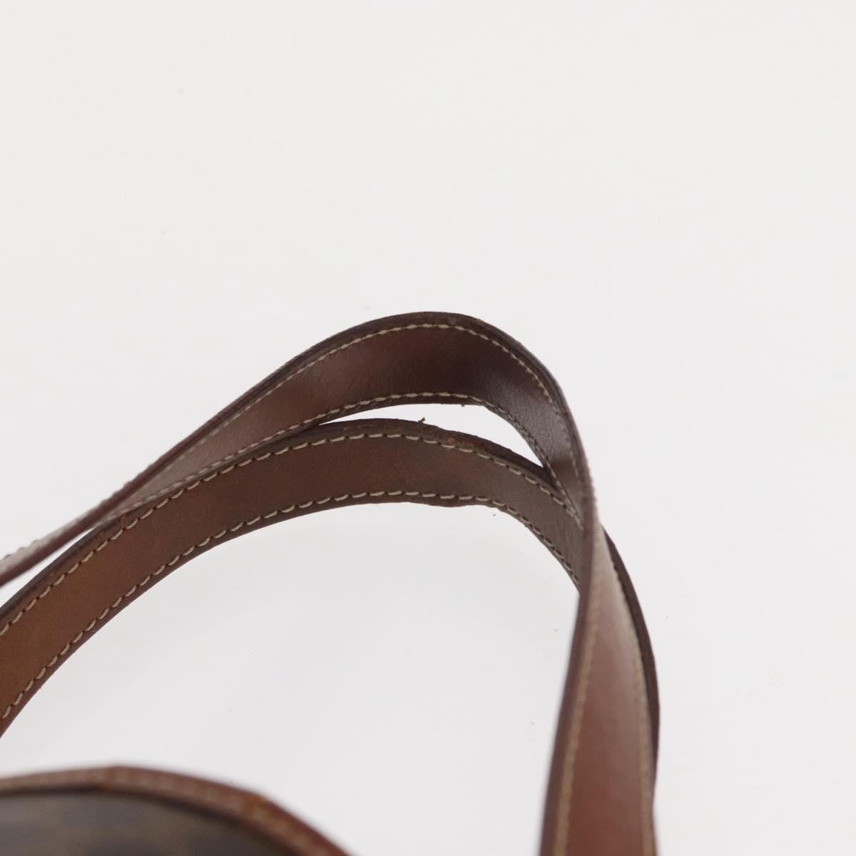 Celine Vintage Macadam Handbag Canvas and Leather, BROWN, CANVAS, Tote bag