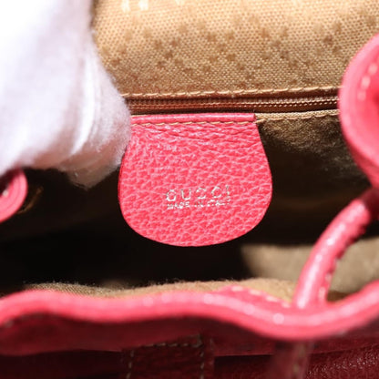 Gucci Vintage Bamboo Backpack Suede, RED, SUEDE, Backpack