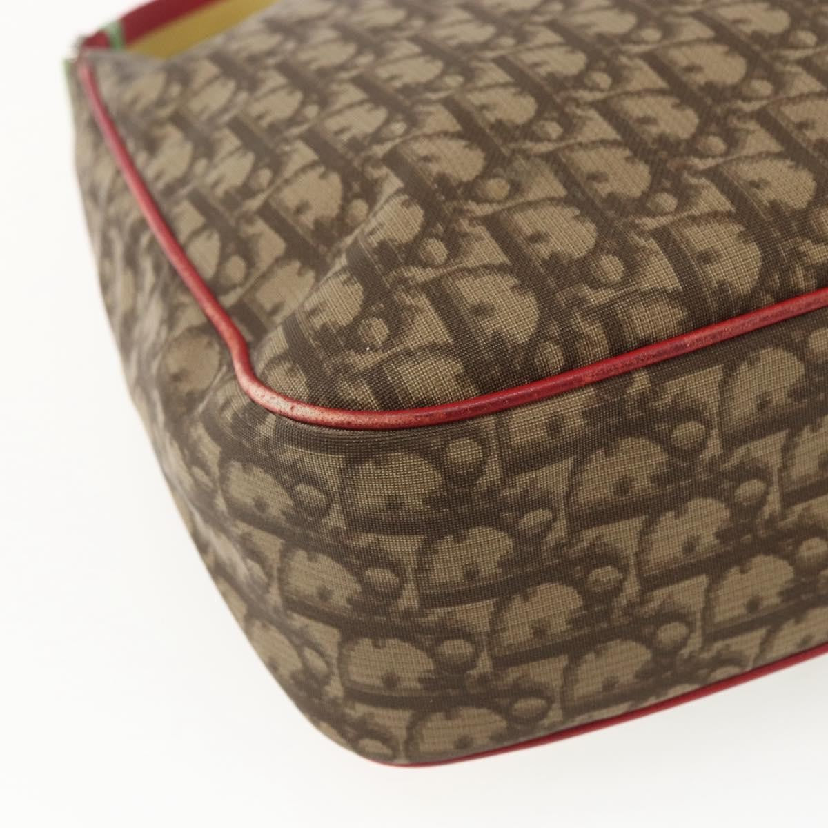 Christian Dior Vintage Rasta Messenger Bag Diorissimo Coated Canvas, BROWN, PVC, Shoulder bag