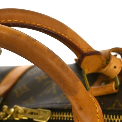 Louis Vuitton Keepall Bag Monogram Canvas, BROWN, CANVAS, Travel bag