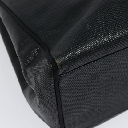 Salvatore Ferragamo Vintage Vara Bow Tote Lizard Embossed Leather, NAVY, LEATHER, Tote bag