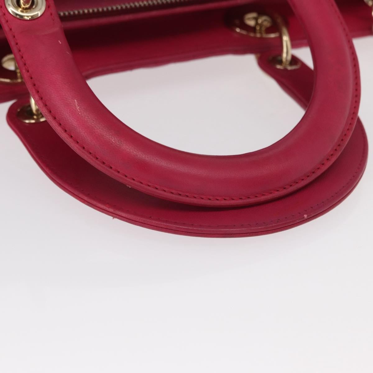 Christian Dior Lady Dior Bag Cannage Quilt Lambskin, PINK, LEATHER, Handbag