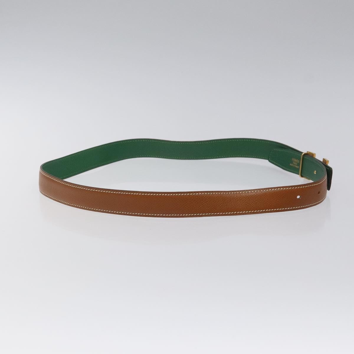 Hermes Constance Belt Leather, BROWN, LEATHER, Belts