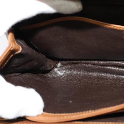 Gucci Vintage Flap Crossbody Bag Leather, BROWN, LEATHER, Shoulder bag