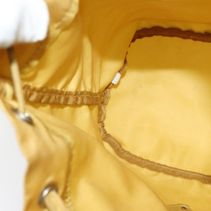 Prada Drawstring Wristlet Bucket Bag Tessuto, YELLOW, NYLON, Clutche & pouche