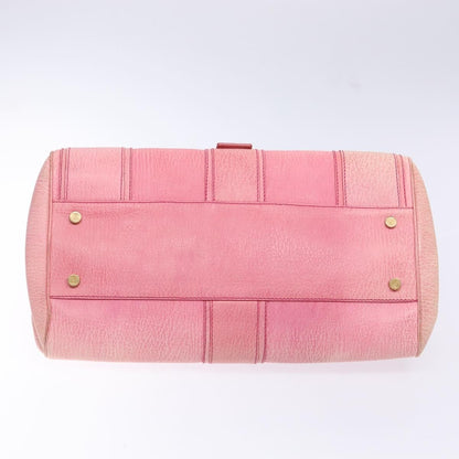Celine Ella Satchel Leather, PINK, LEATHER, Handbag