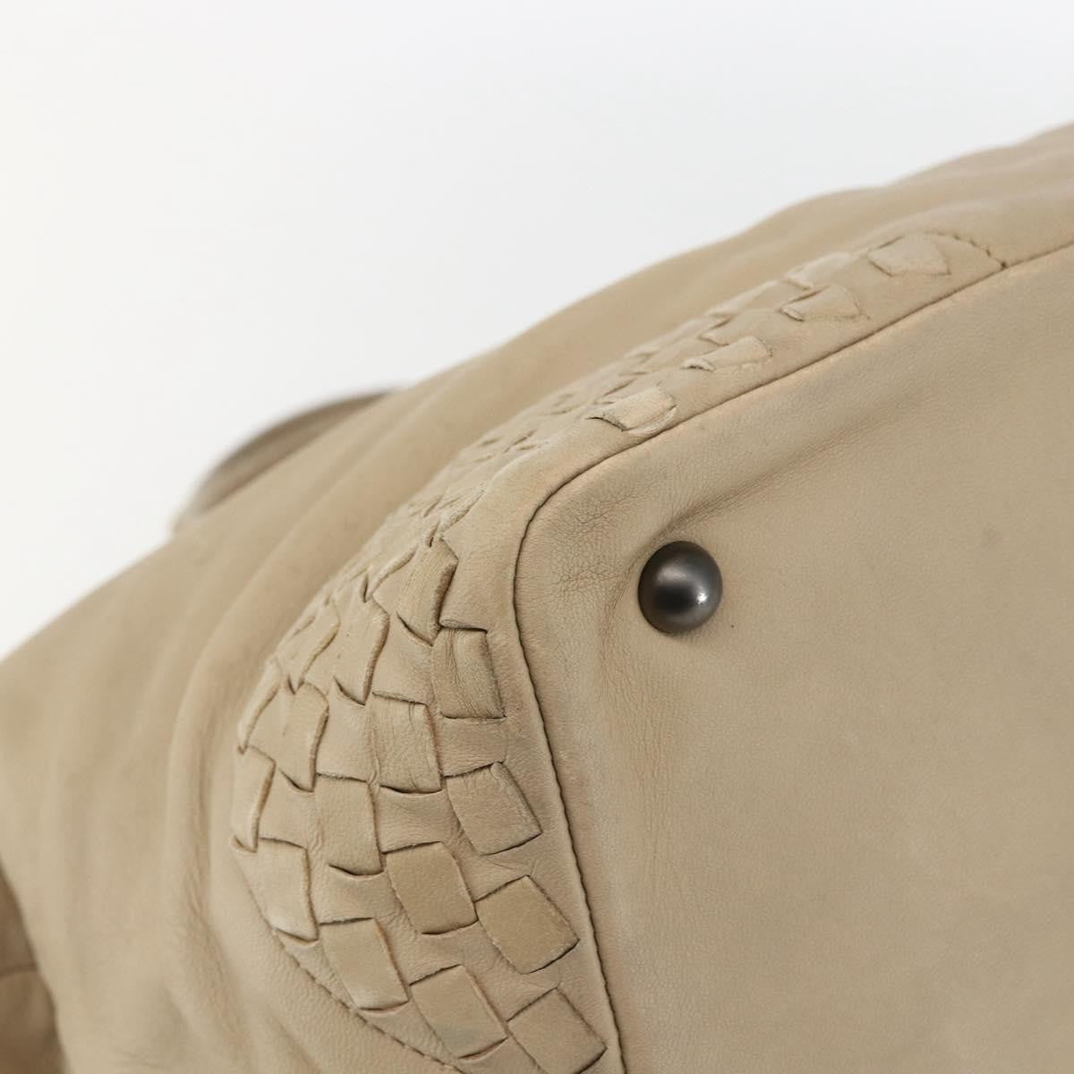 Bottega Veneta Intrecciato Handbag Leather, BEIGE, LEATHER, Handbag