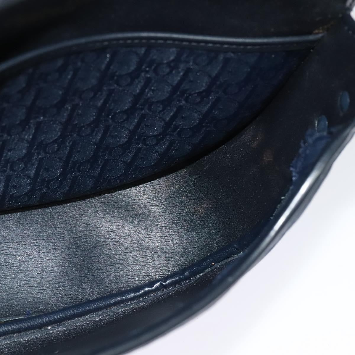 Christian Dior Vintage Trotter Shoulder Bag Canvas, NAVY, CANVAS, Shoulder bag