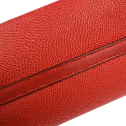 Prada Paradigme Tote Saffiano with City Calf, RED, LEATHER, Handbag