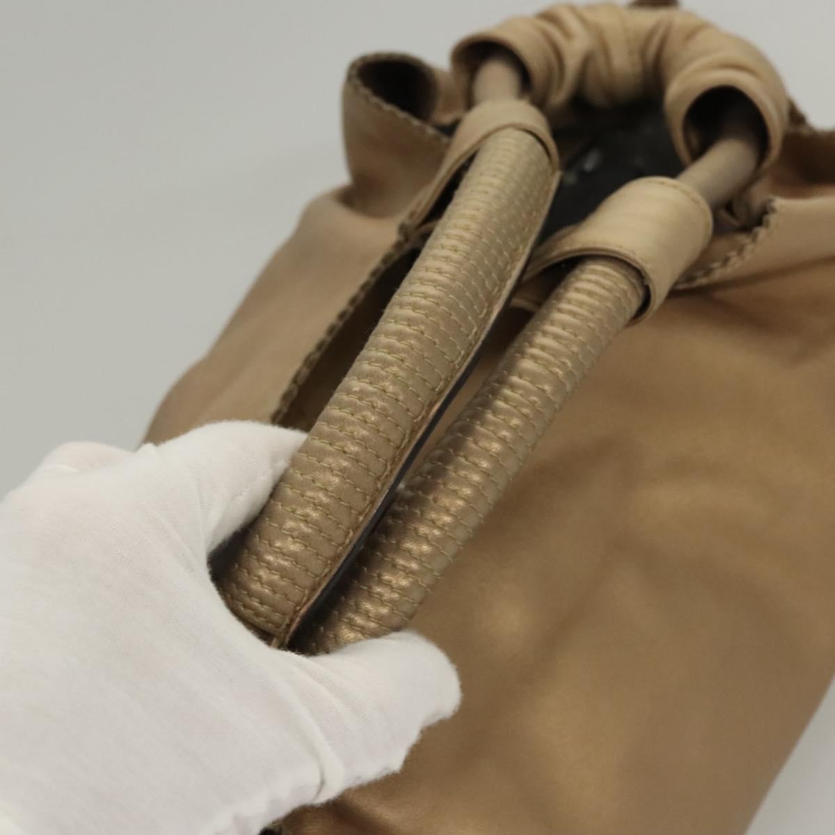 Loewe Anagram Logo Nappa Aire Hand Bag Leather, GOLD, LEATHER, Handbag