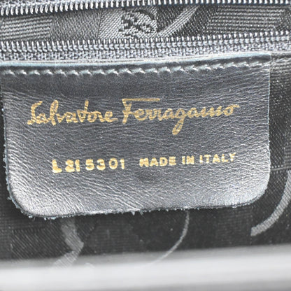 Salvatore Ferragamo Vala Handbag Leather, BLACK, LEATHER, Handbag