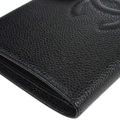 Chanel Timeless CC French Wallet Caviar, BLACK, LEATHER, Wallets
