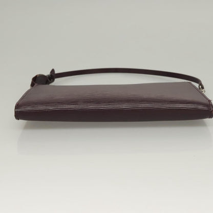 Louis Vuitton Pochette Accessoires Epi Leather, PURPLE, LEATHER, Clutche & pouche
