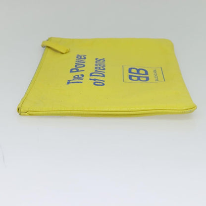 Balenciaga Supermarket Pouch Leather, YELLOW, LEATHER, Clutche & pouche