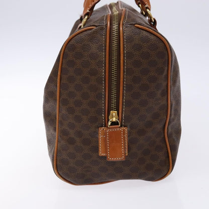 Celine Macadam Handbag Macadam with leather, BROWN, CANVAS, Handbag