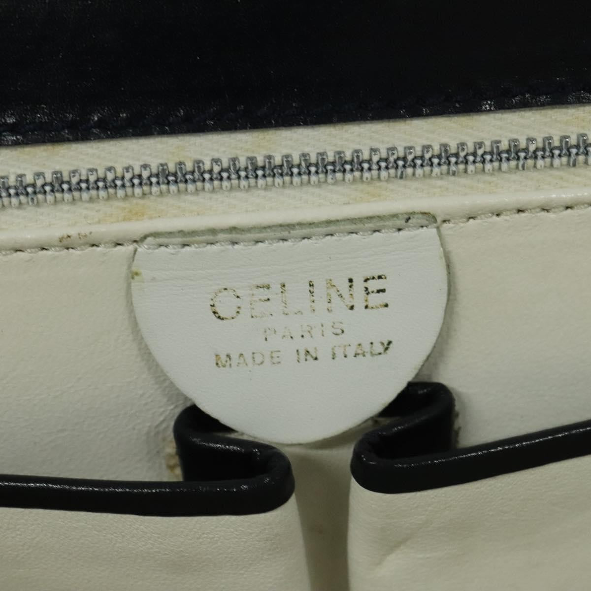 Celine Shoulder Bag Leather, WHITE, LEATHER, Shoulder bag