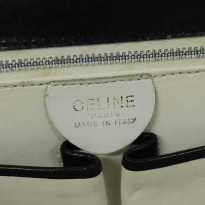 Celine Shoulder Bag Leather, WHITE, LEATHER, Shoulder bag