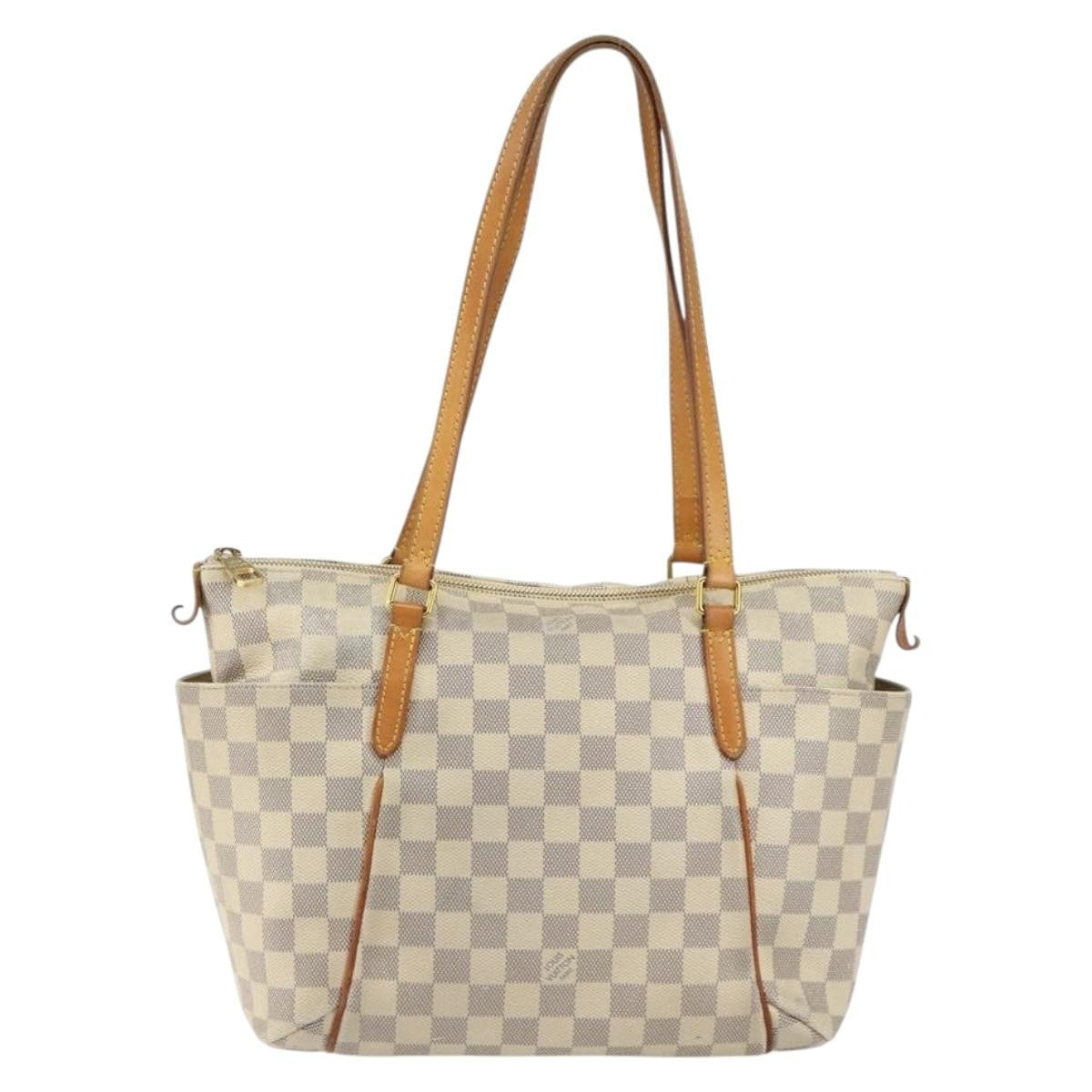 Louis Vuitton Totally Handbag Damier, WHITE, CANVAS, Tote bag