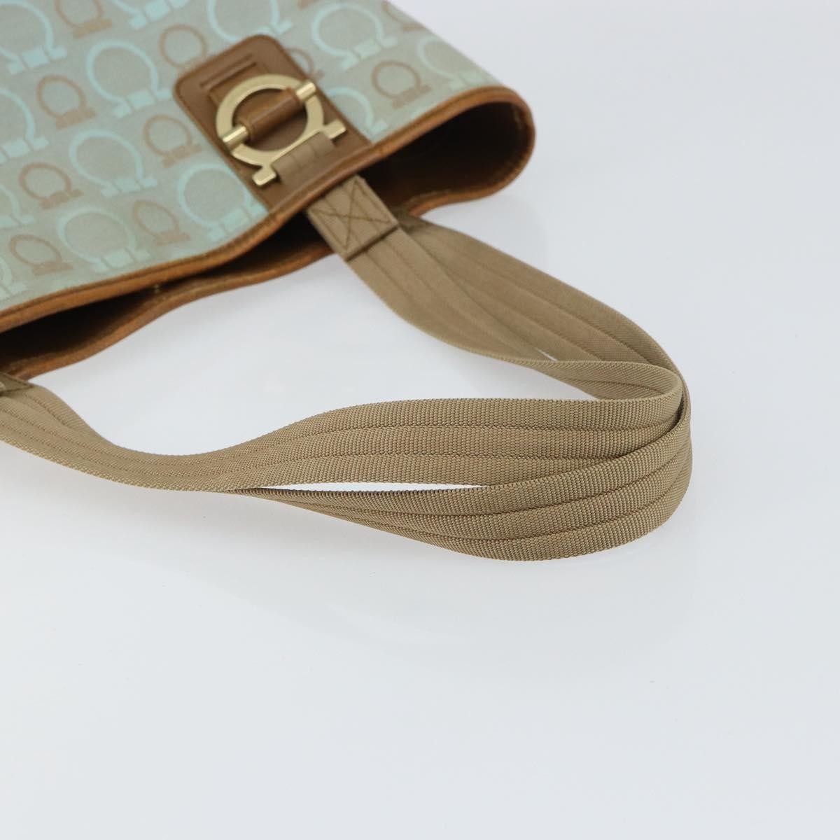 Salvatore Ferragamo Gancini Tote Gancini Canvas, BLUE, CANVAS, Tote bag