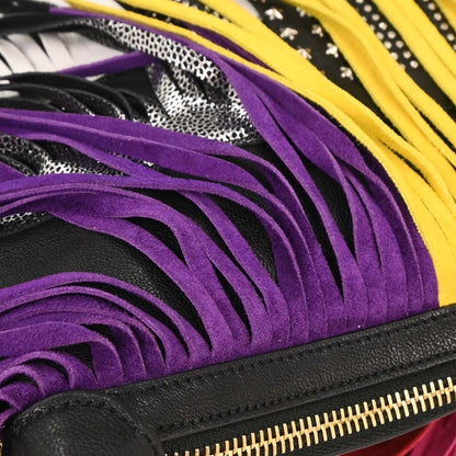 Saint Laurent Emmanuelle Hobo Fringe Leather, MULTICOLOUR, LEATHER, Handbag