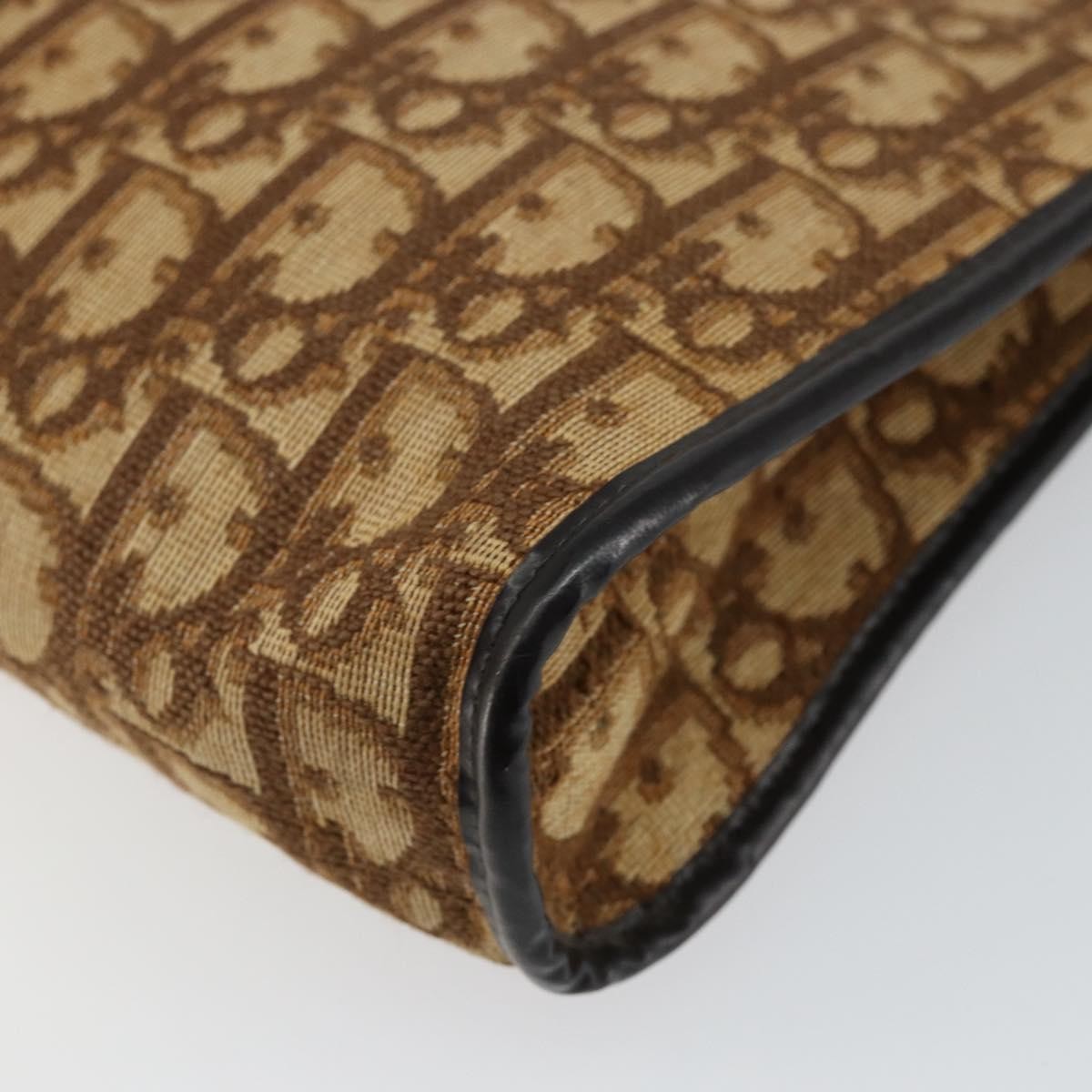 Christian Dior Vintage Trotter Shoulder Bag Canvas, BROWN, CANVAS, Shoulder bag