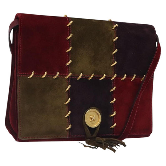 Salvatore Ferragamo Vintage Shoulder Bag Suede, MULTICOLOUR, SUEDE, Shoulder bag